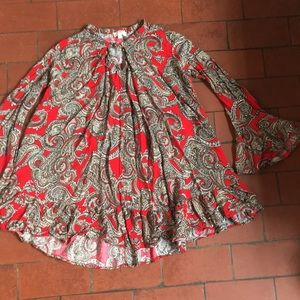 Umgee Paisley Tunic with Bell Sleeves